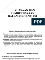 Kekuasaan Dan Pemberdayaan Dalam Organisasi