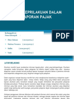 Dimensi Keprilakuan Dalam Pelaporan Pajak