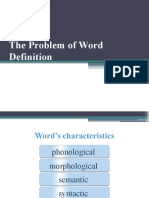 The Problem of Word