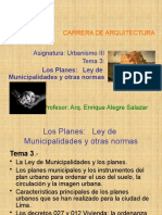 Tema 3 Los Planes - La Ley Munic. y Otras Normas