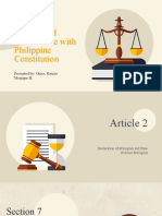 Politics and Governance With Philippine Constitution: Presented By: Gines, Raizza Monique H