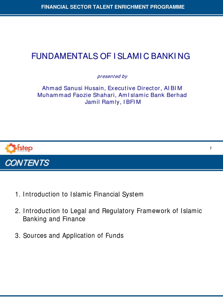 Fundamentals of Islamic Banking Overview | PDF | Islamic Banking And ...