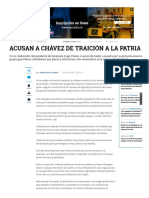 ACUSAN A CHÁVEZ DE TRAICIÓN A LA PATRIA - EL Tiempo Archivo Digital de Noticias de Colombia y el Mundo