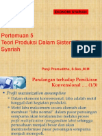 Pertemuan 5 - Teori Produksi Dalam Sistem Ekonomi Syariah