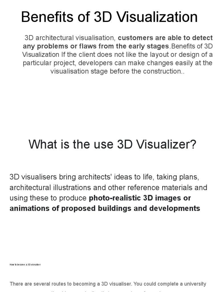 Benefits of 3D Visualization | PDF