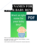 Igbo Names For Your Baby Boy