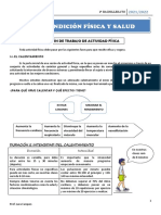 Calentamiento, parte principal y vuelta a la calma en EF