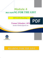 Module 4. Reading For The Gist