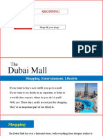 Shopping Entertainment Lifestyle Dubai Mall