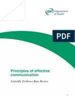 Principles of Effective Communication: Scientific Evidence Base Review