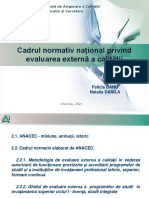 Modul II Cadrul Normativ National Privind Evaluarea Externa