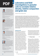 Laboratory and Field Investigations in Granular Soils