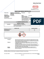 Safety Data Sheet for Corrosive Metal Cleaner