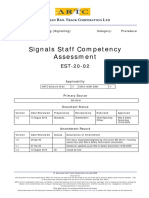 Signals Staff Competency Assessment: Discipline: Engineering (Signalling) Category: Procedure