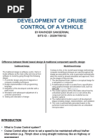 Case Study On Cruise Control of A Vehicle