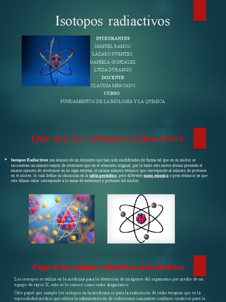 Isotopos Radiactivos | PDF | Desintegración radioactiva | Isótopo