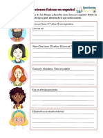 Las Descripciones Físicas en Español Ejercicios PDF Physical Descriptions in Spanish Worksheet