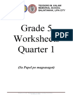 Quarter 1 - Worksheets
