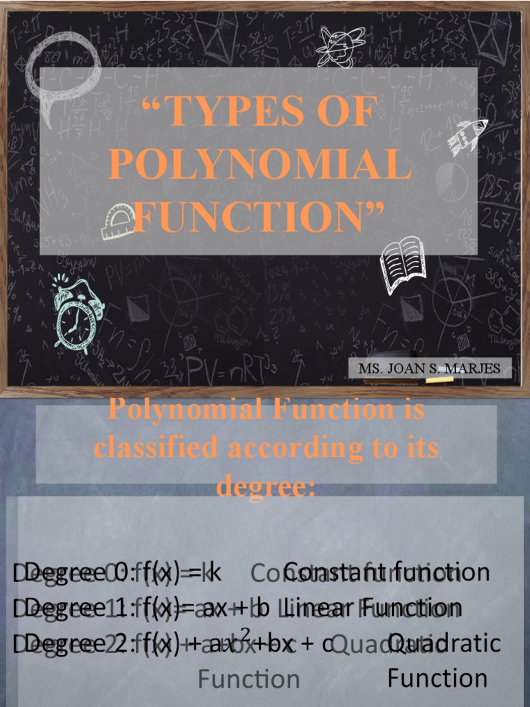 Polynomial Function Types Guide | PDF | Quadratic Equation | Function ...