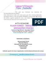 Flash Cards Sensações Físicas e Emoções