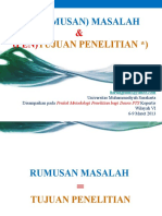 Perumusan Masalah Dan Tujuan Penelitian 6-9 Mar 2013