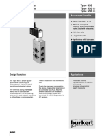 5/2-Way Spool Valve With Namur Interface: Type 450 Type 550 Type 650