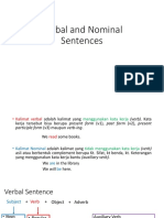 Verbal and Nominal Sentences