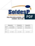 Sig - P-005 Politica de Alcohol y Drogas