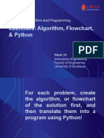 Alpro Odd 2021 - Week 2A - Exercises - Algorithm - Flowchart - Python