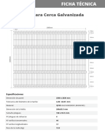 Ficha Técnica Malla Panel Cerca Galvanizada