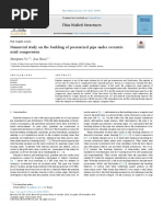 Numerical Study On The Buckling of Pressurized Pipe Under Eccentric Axial Compression