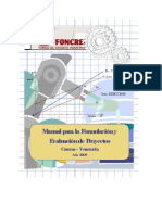 Manual Para La Formulaci n y Evaluaci n de Proyectos FONCREI