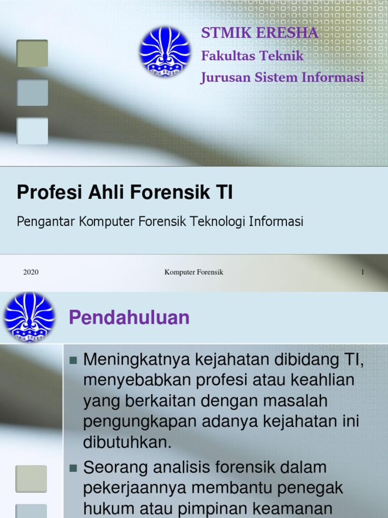 Materi 2 - Profesi Ahli Forensik TI | PDF