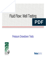 Fluid Flow: Well Testing: Pressure Drawdown Tests