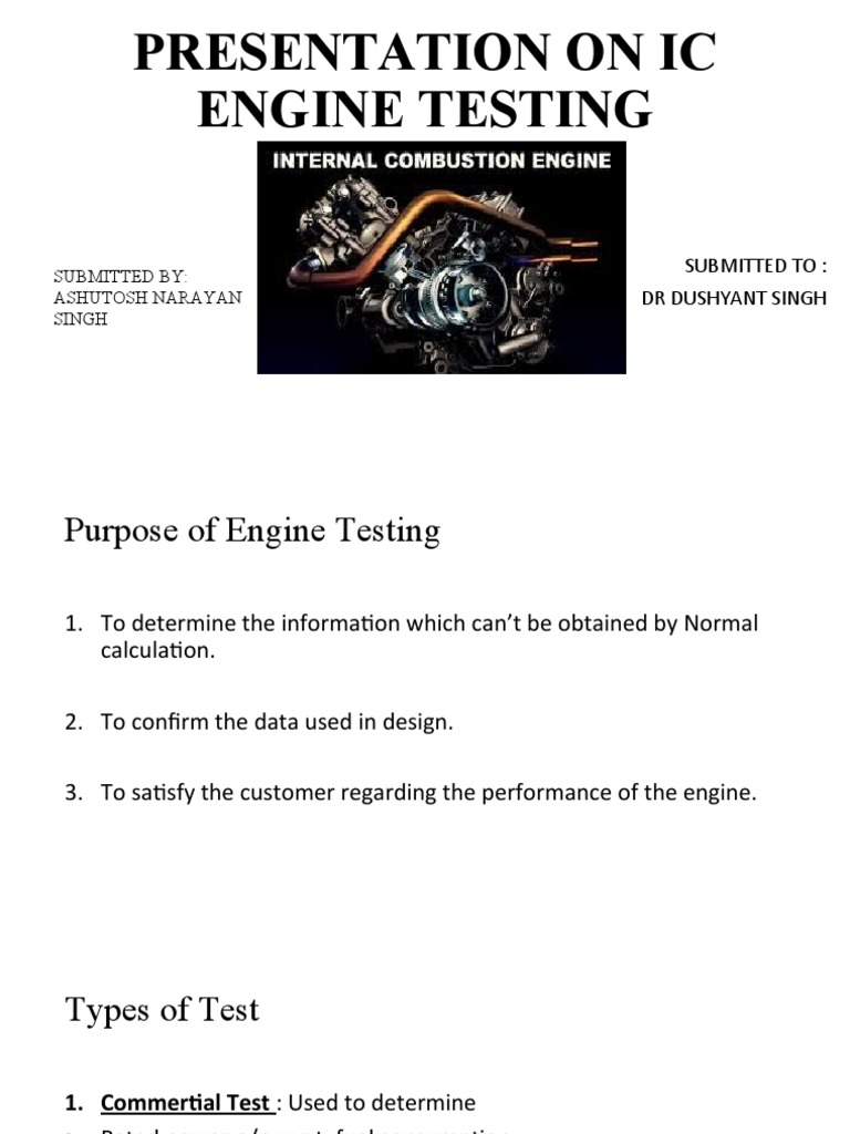 IC Engine Testing Methods Overview | PDF | Engines | Infrared