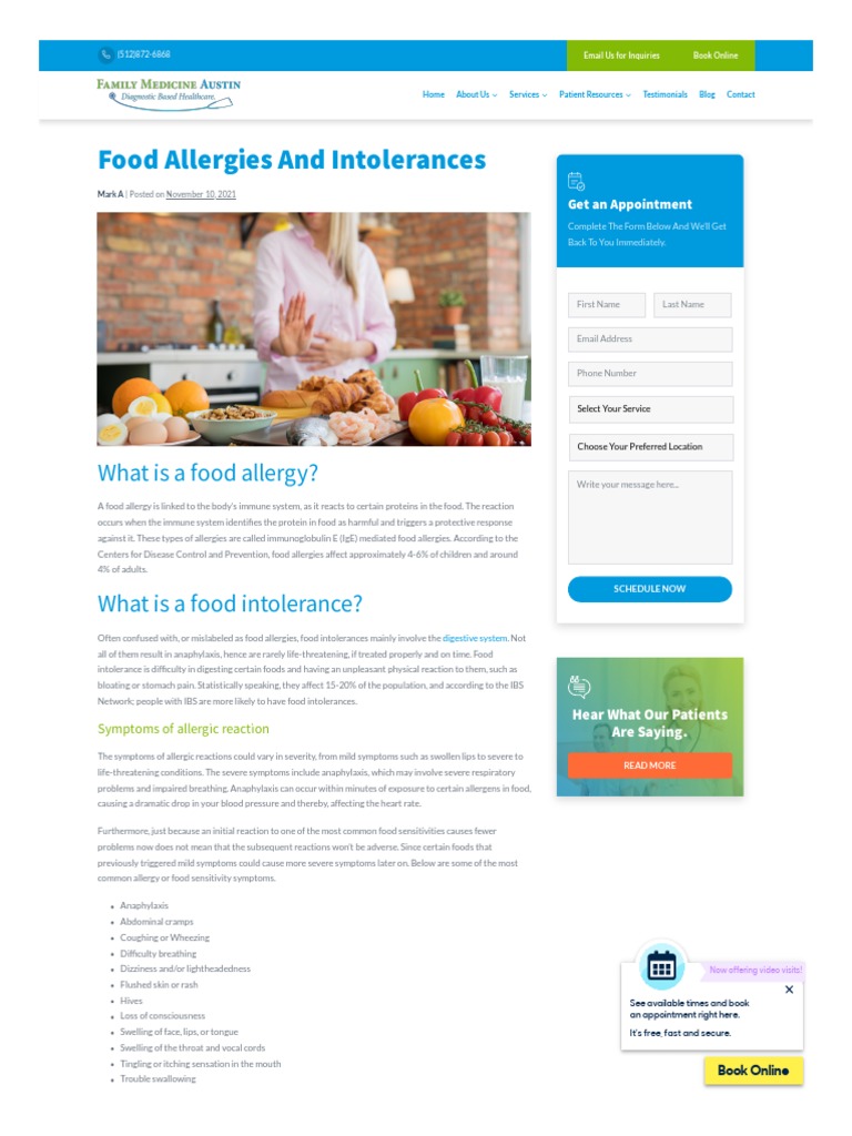 Food Allergies vs. Intolerances Explained | PDF | Allergy | Food ...