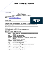 DR Muhammad Sulleman Memon - CV1 New