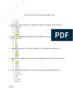 Easy math geometry word problems on areas of triangles, rectangles, circles and composite shapes