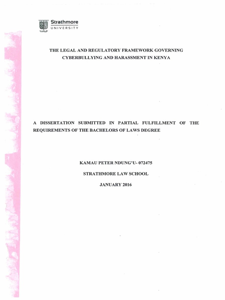 The Legal and Regulatory Framework Governing Cyberbullying | PDF ...