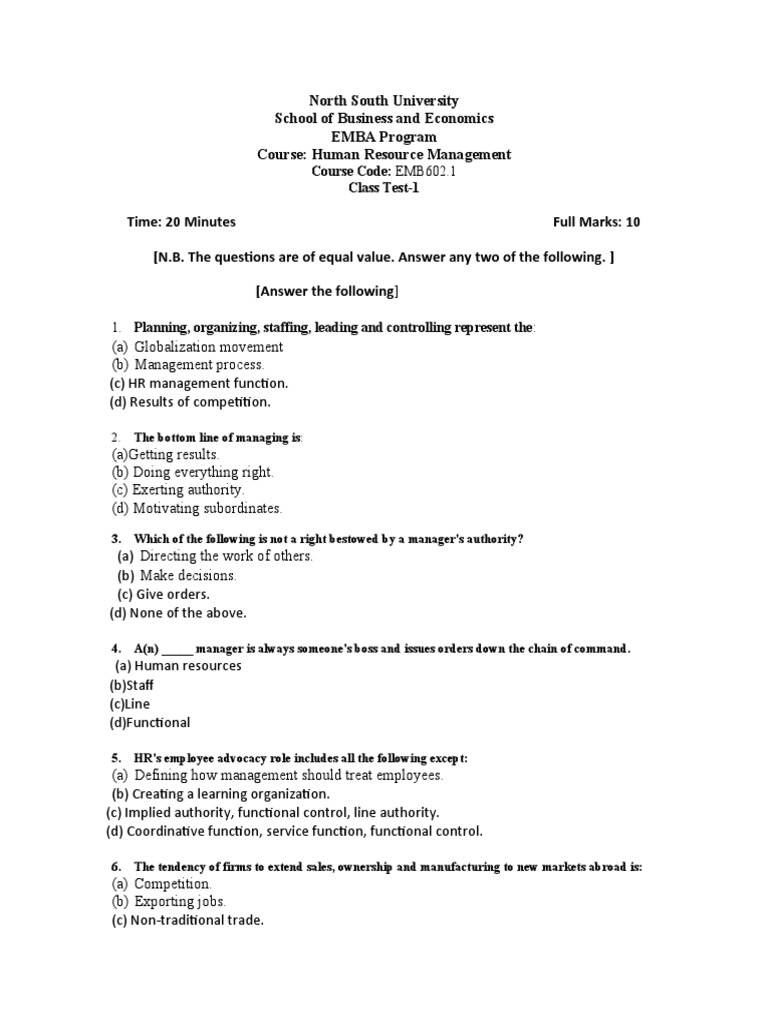 North South University School Of Business And Economics EMBA Program