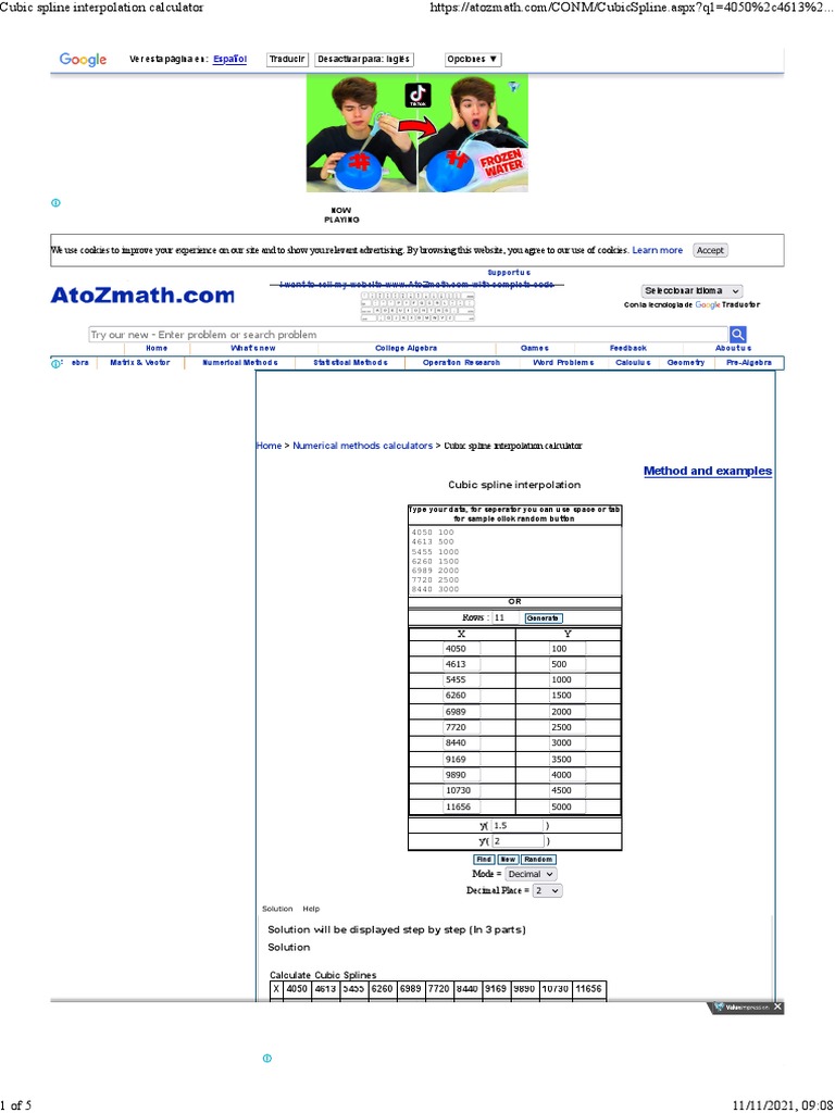 Cubic Spline Interpolation Calculator PDF Interpolation Spline