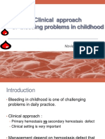 Clinical approach to bleeding problems in childhood