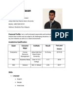 CV Md. Tanvir Hasan