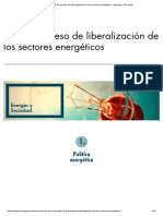 1.5. El Proceso de Liberalización de Los Sectores Energéticos - Energía y Sociedad