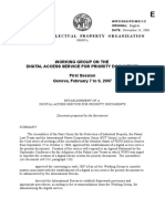 Working Group On The Digital Access Service For Priority Documents First Session Geneva, February 7 To 9, 2007