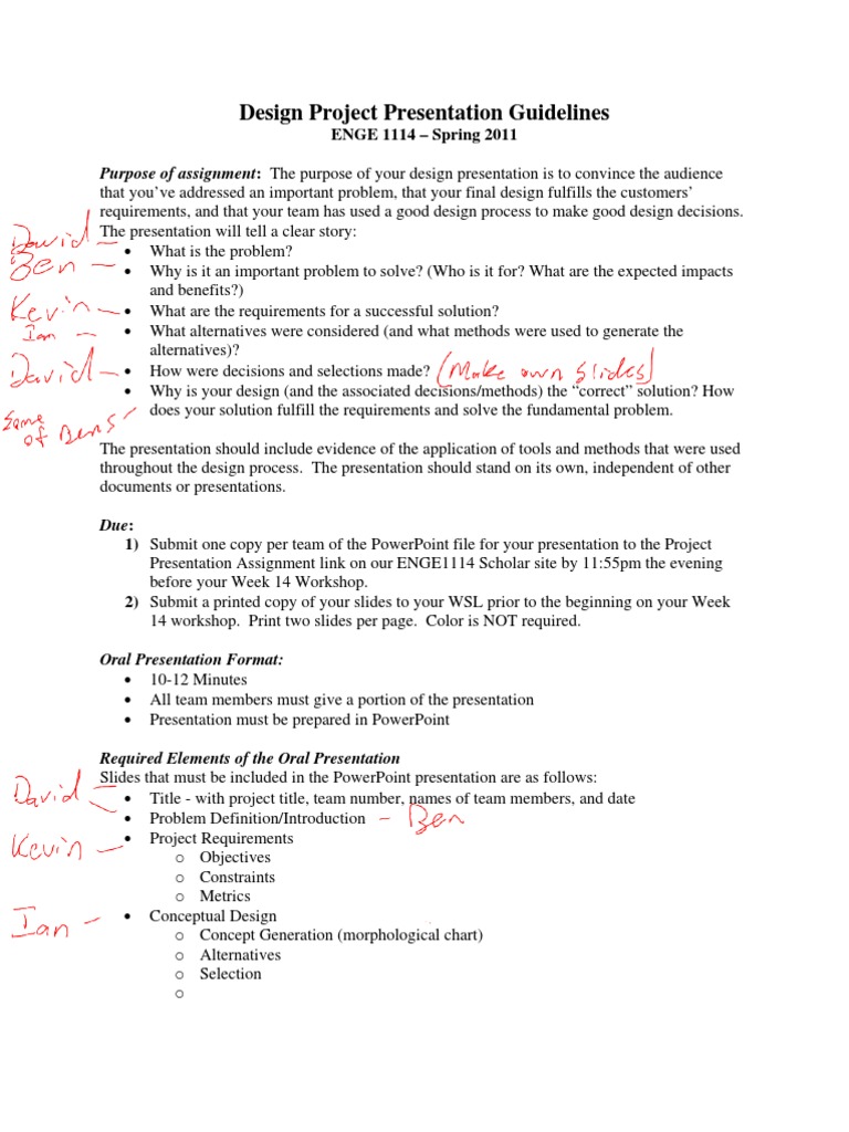S11 DesignProjectPresentationGuidelines | PDF | Microsoft Power Point ...