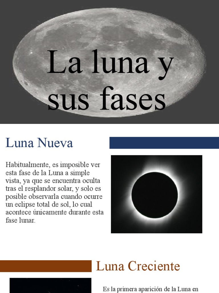 Fases de la Luna y sus características | PDF | Ciencia y matemáticas