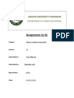 Assignment No 01: Abasyn University Peshawar