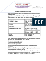 Vijaya College: General Admission Guidelines