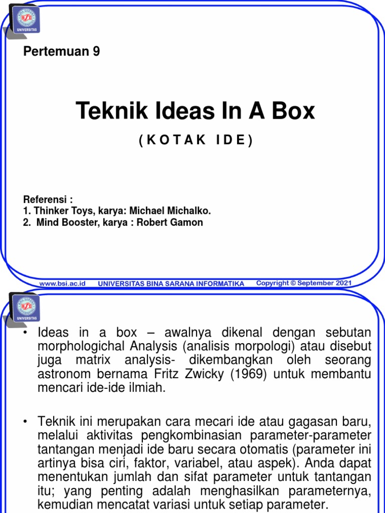 Teknik Kreatif Ideas In A Box | PDF | Griya & Taman | Seni